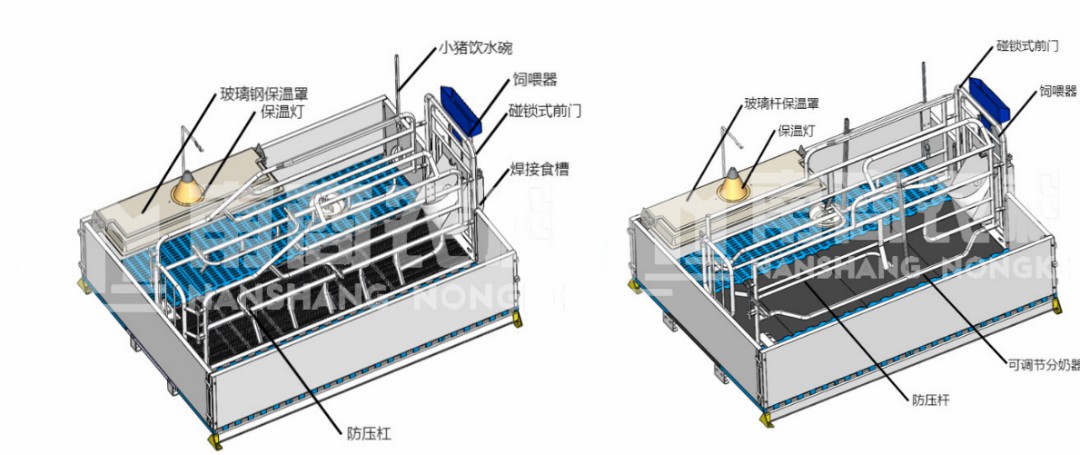南商農科部分母豬產床型號展示2